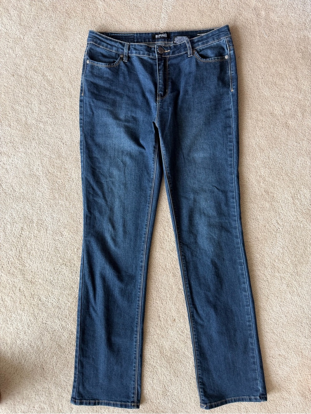 Buffalo David Bitton “Boulevard” Mid Rise Straight Leg Stretch Jeans